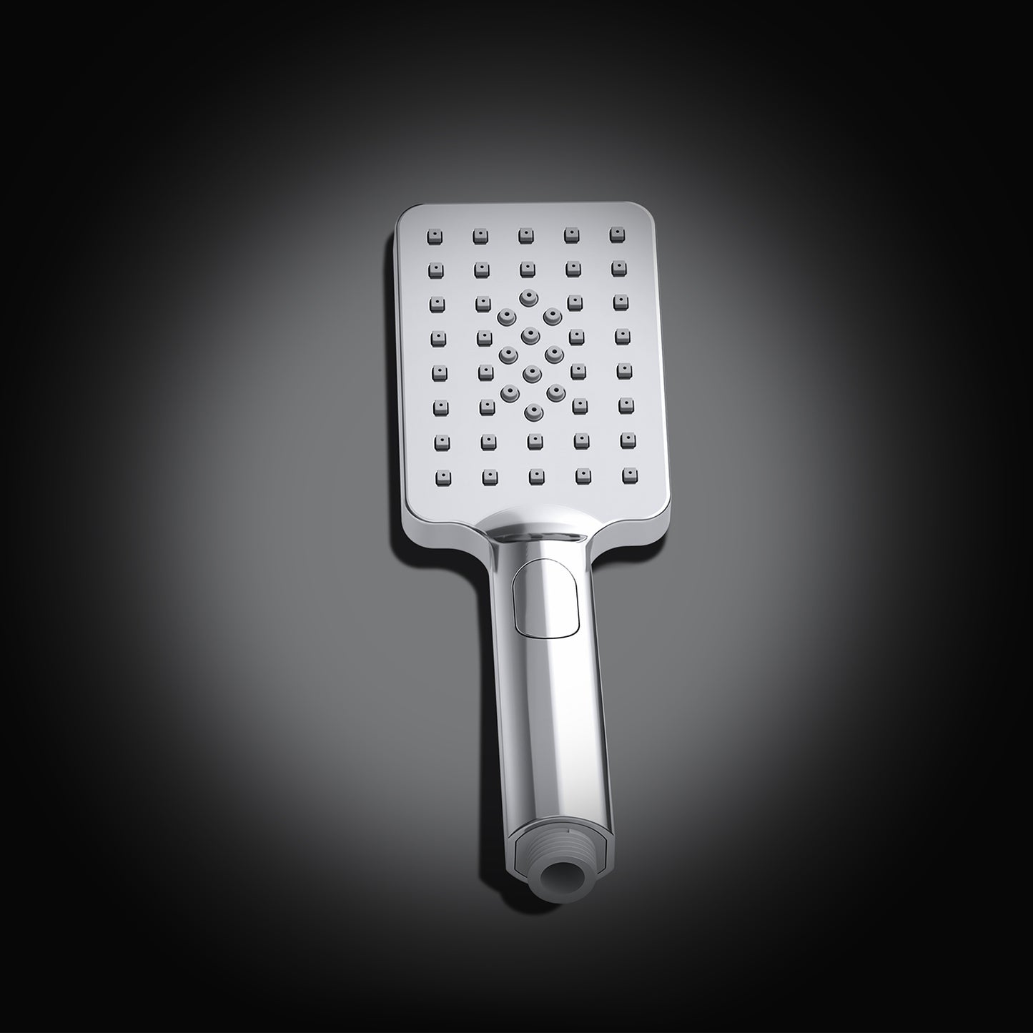 JOHO Großem Duschkopf mit 3 Strahlarten, Quadratisch Handbrause Regendusche Duschbrause aus ABS, Brausekopf mit Antikalk-Funktion für Badezimmer Chrom