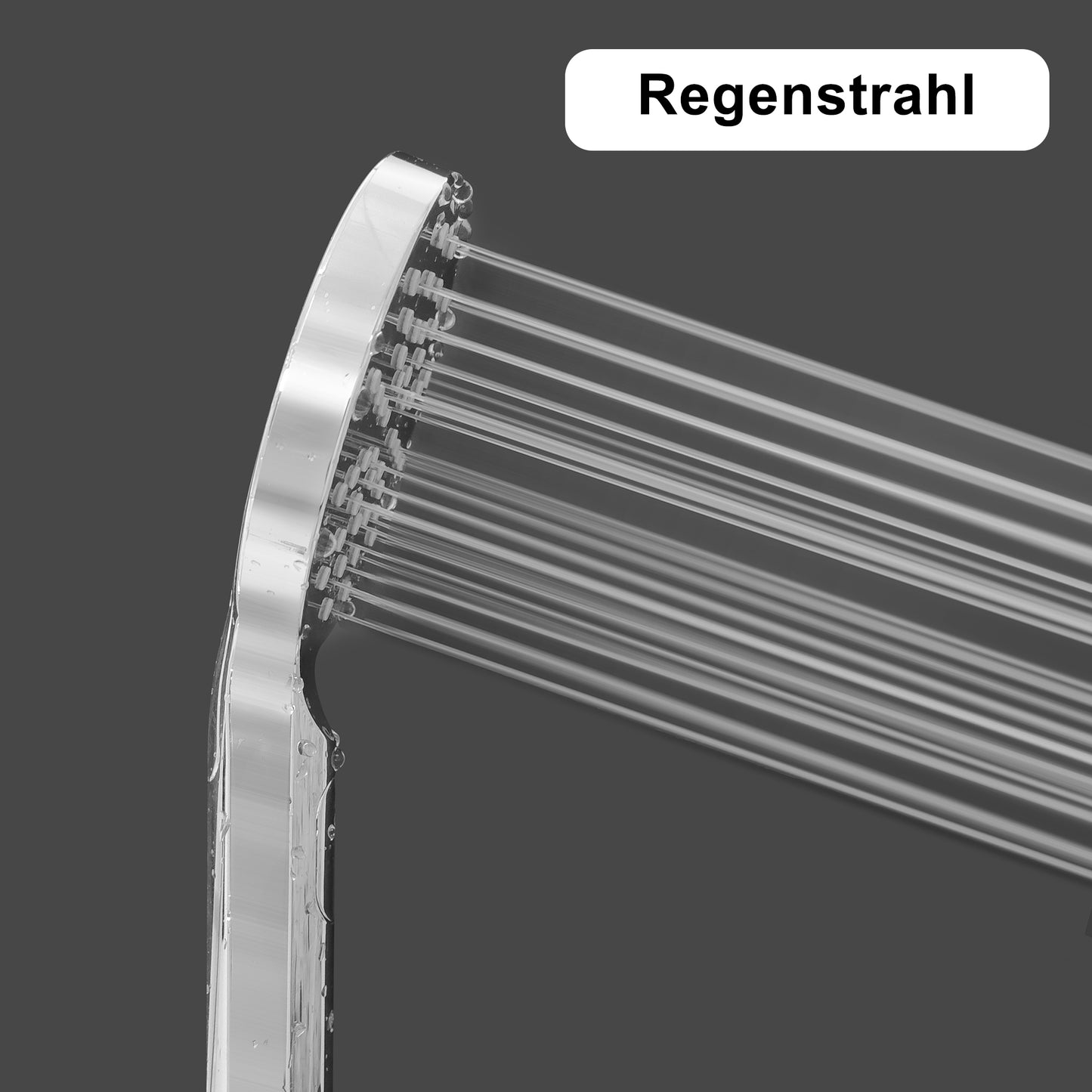 JOHO große Duschkopf Regendusche Handbrause mit 3 Strahlarten, Runde Duschbrause aus ABS, Brausekopf mit Antikalk-Funktion Chrom