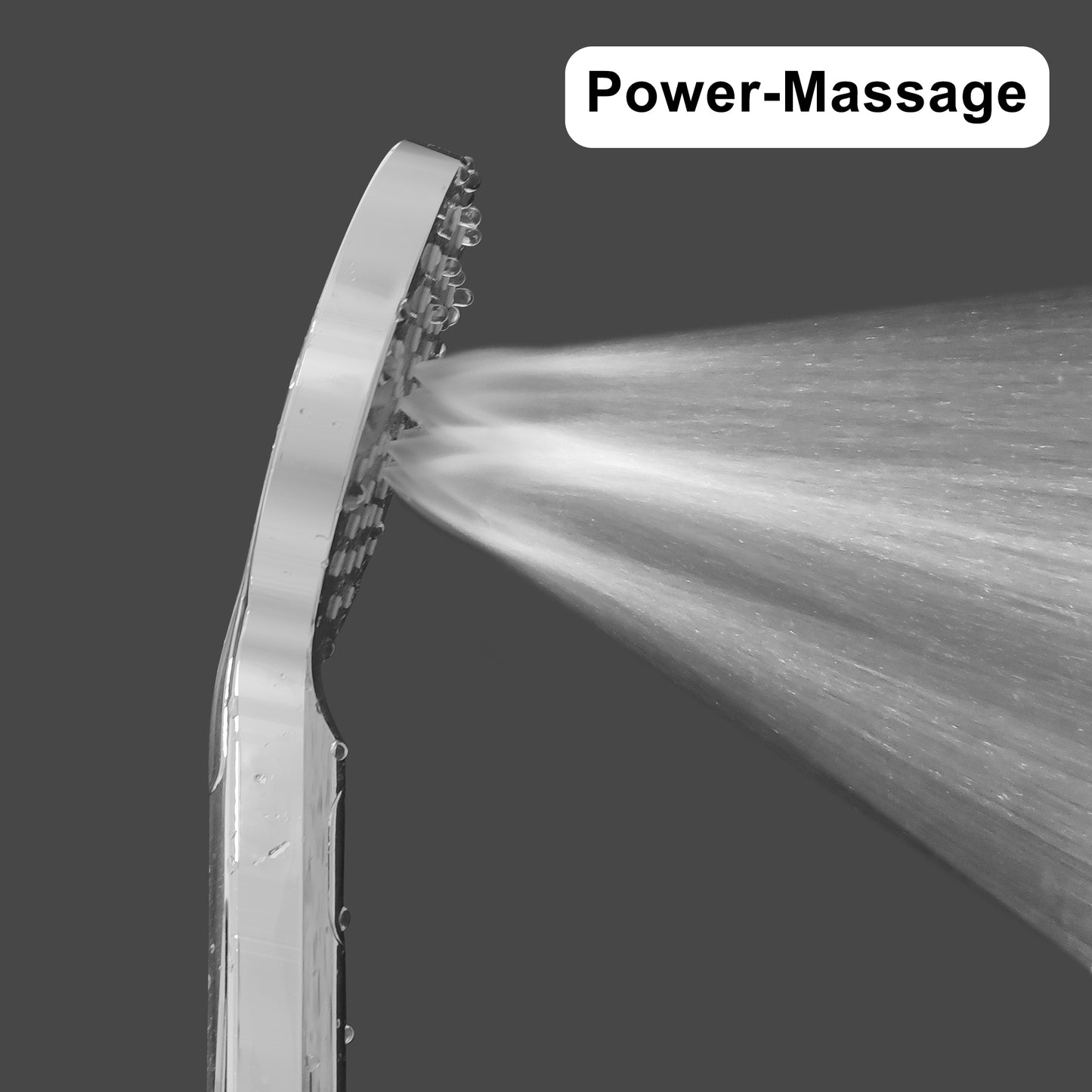 JOHO große Duschkopf Regendusche Handbrause mit 3 Strahlarten, Runde Duschbrause aus ABS, Brausekopf mit Antikalk-Funktion Chrom