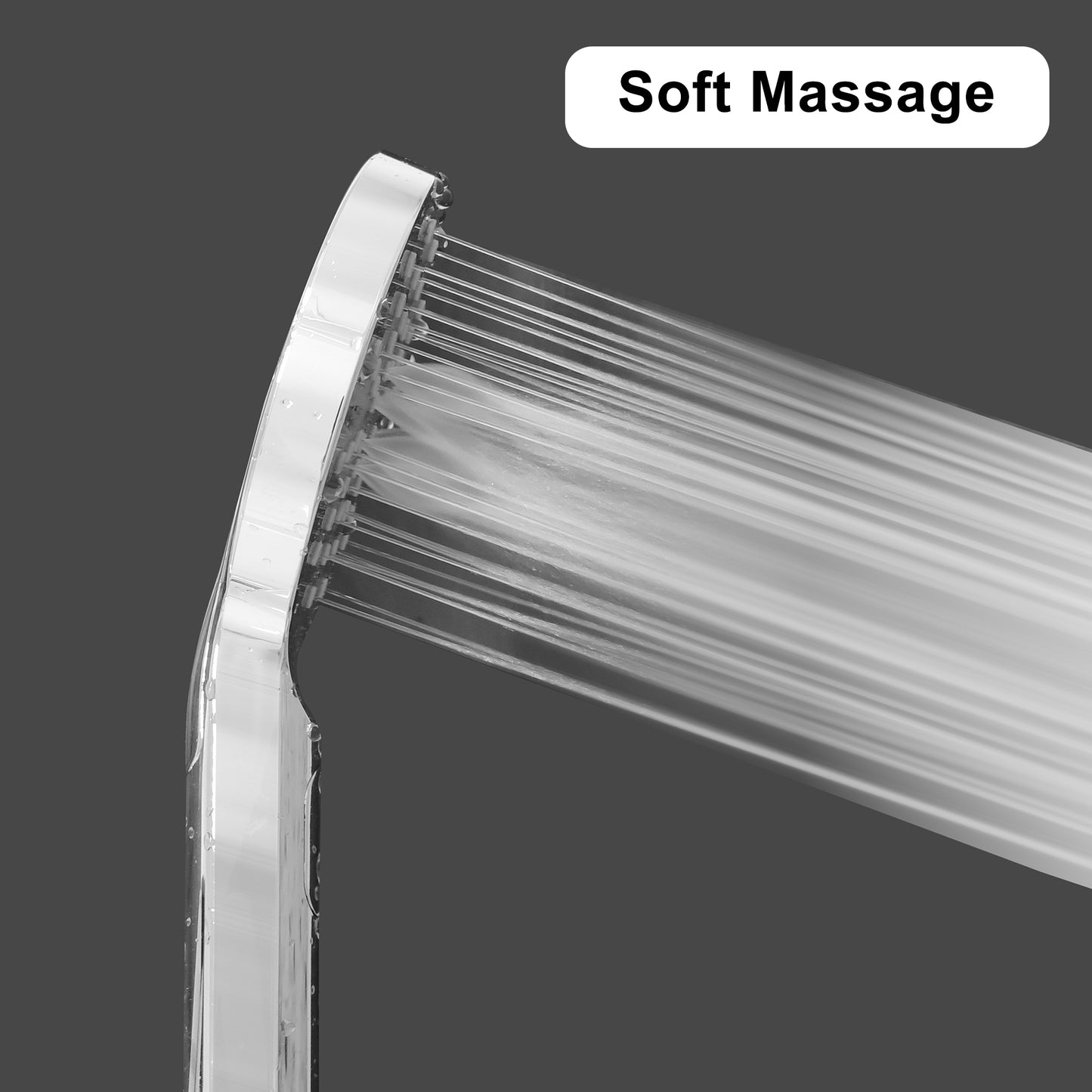 JOHO große Duschkopf Regendusche Handbrause mit 3 Strahlarten, Runde Duschbrause aus ABS, Brausekopf mit Antikalk-Funktion Chrom