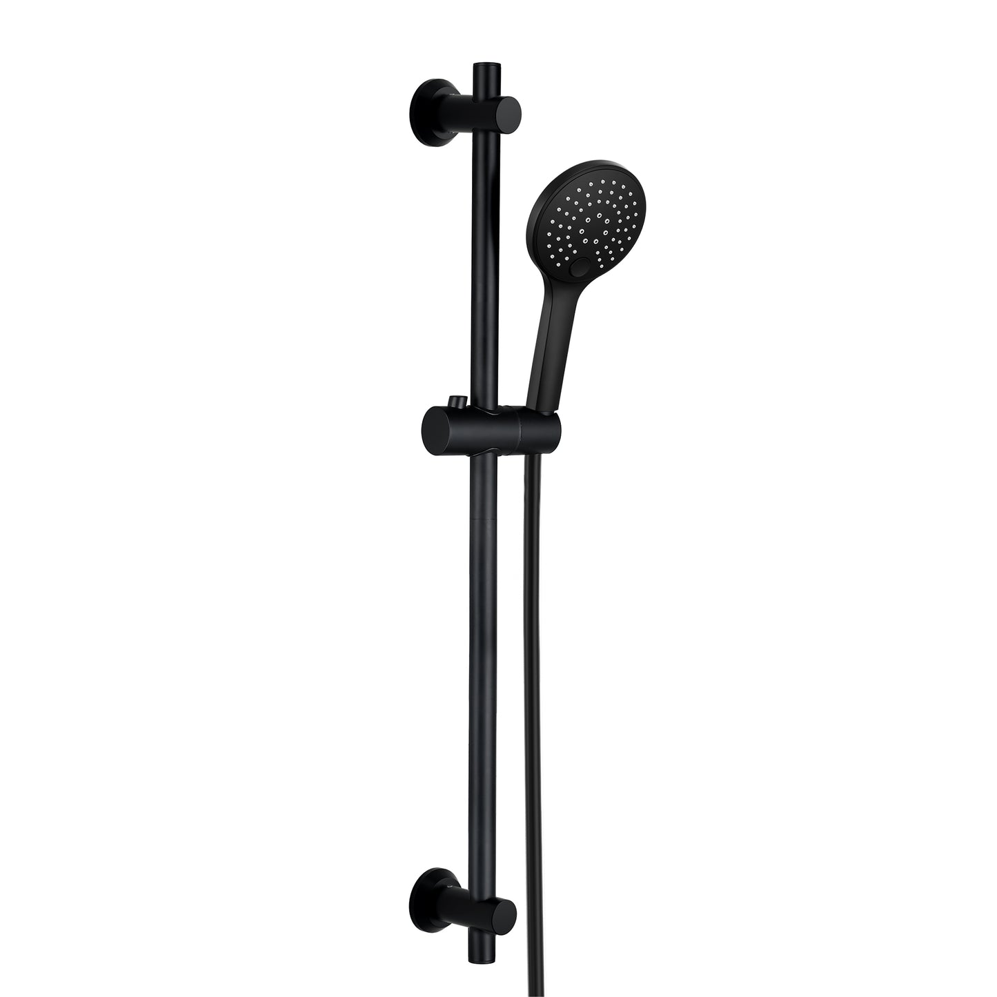 JOHO Schwarz Duschset mit Handbrause 0.7m Duschstange mit Brausehalterung Schlauch D12MB