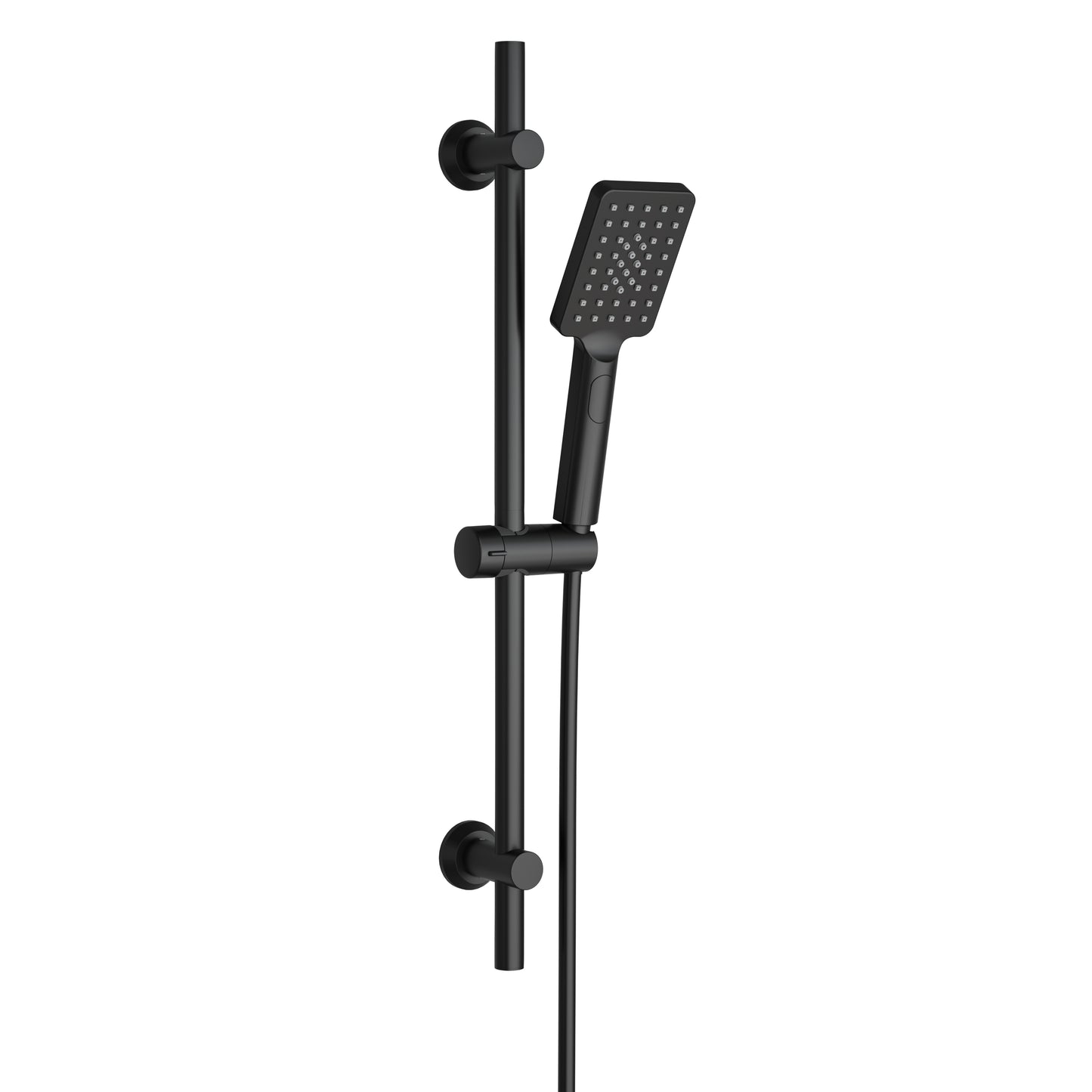JOHO Schwarz Duschset mit Handbrause 0.7m Duschstange mit Brausehalterung Schlauch(DS1210MB)