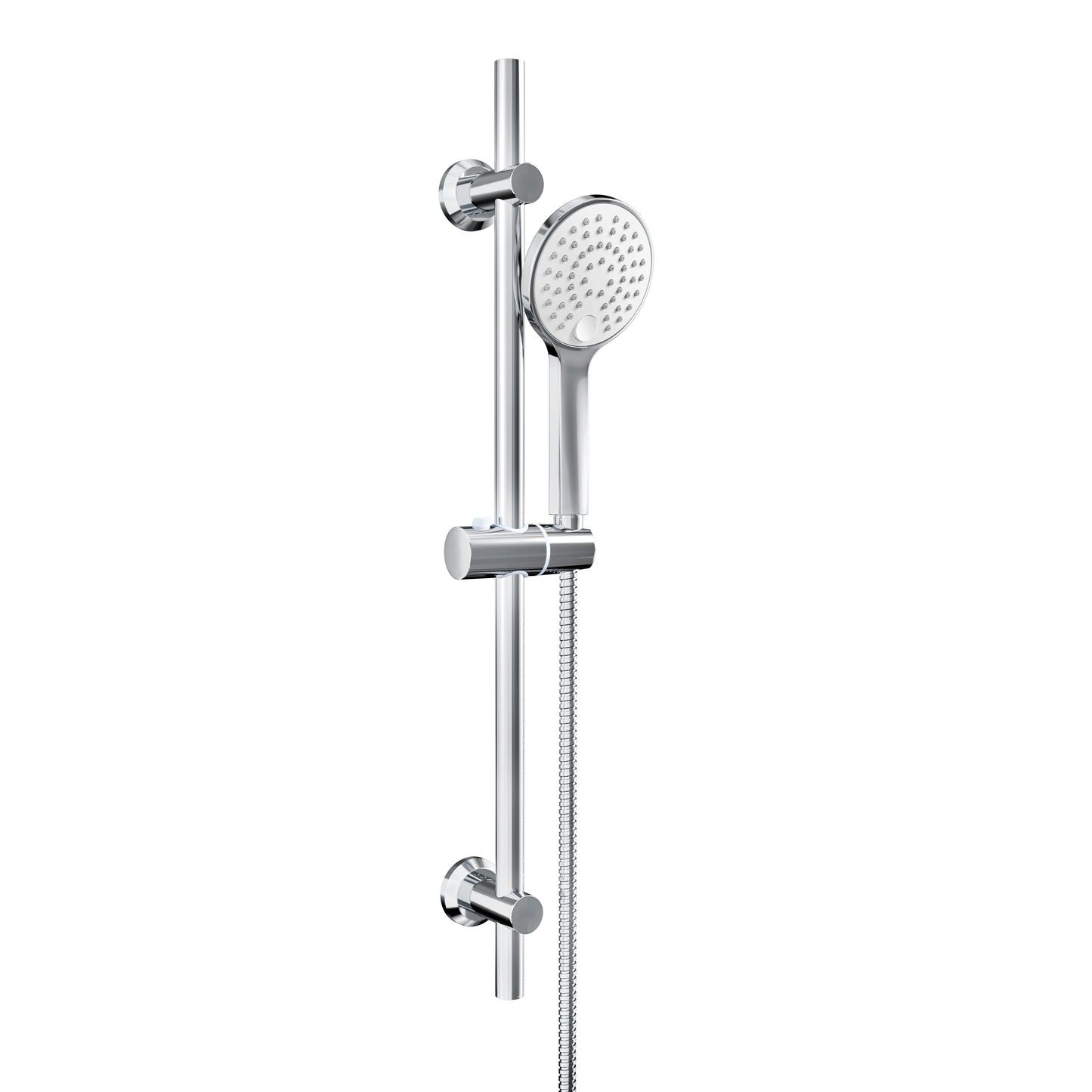 JOHO Duschset Duschbrause mit Schlauch und Halterung, D12cm Günstiger Handdusche und 0.7m Duschstange mit Brausehalterung, Chrom