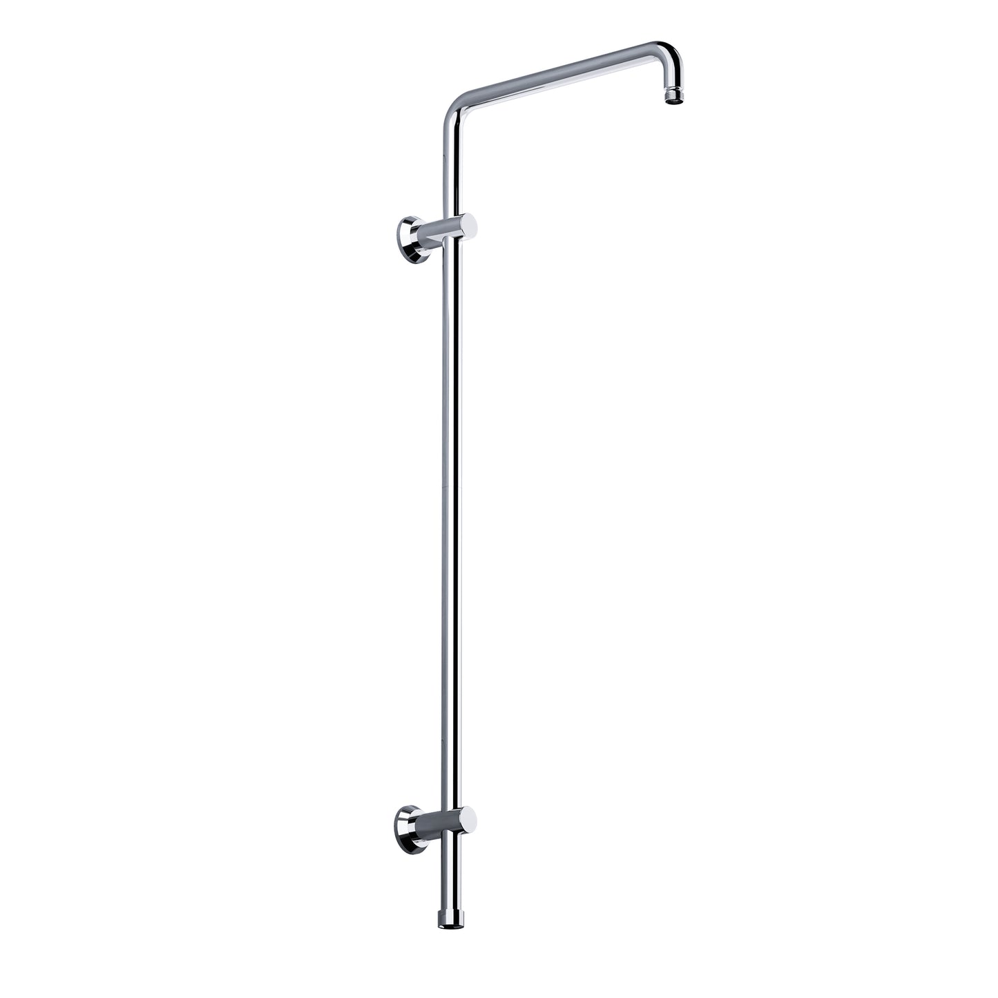 OHO Edelstahl Duschstange mit Variable Wandbefestigungen, Wandstange Regendusche Brausearm Brausestange Duschsäule mit fester Länge 92cm Chrom