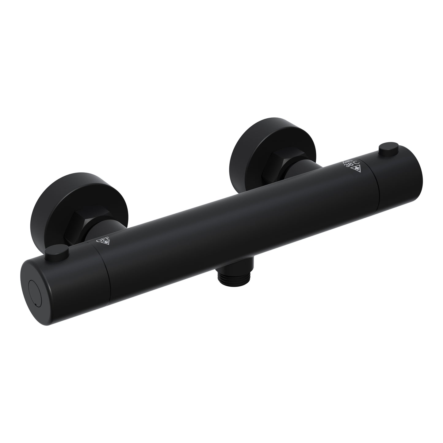JOHO Thermostat Duscharmatur mit 38 °C Sicherheitstaste, Mischbatterie Dusche Thermostat, Schwarz Badewannenarmatur für Dusche und Badewanne
