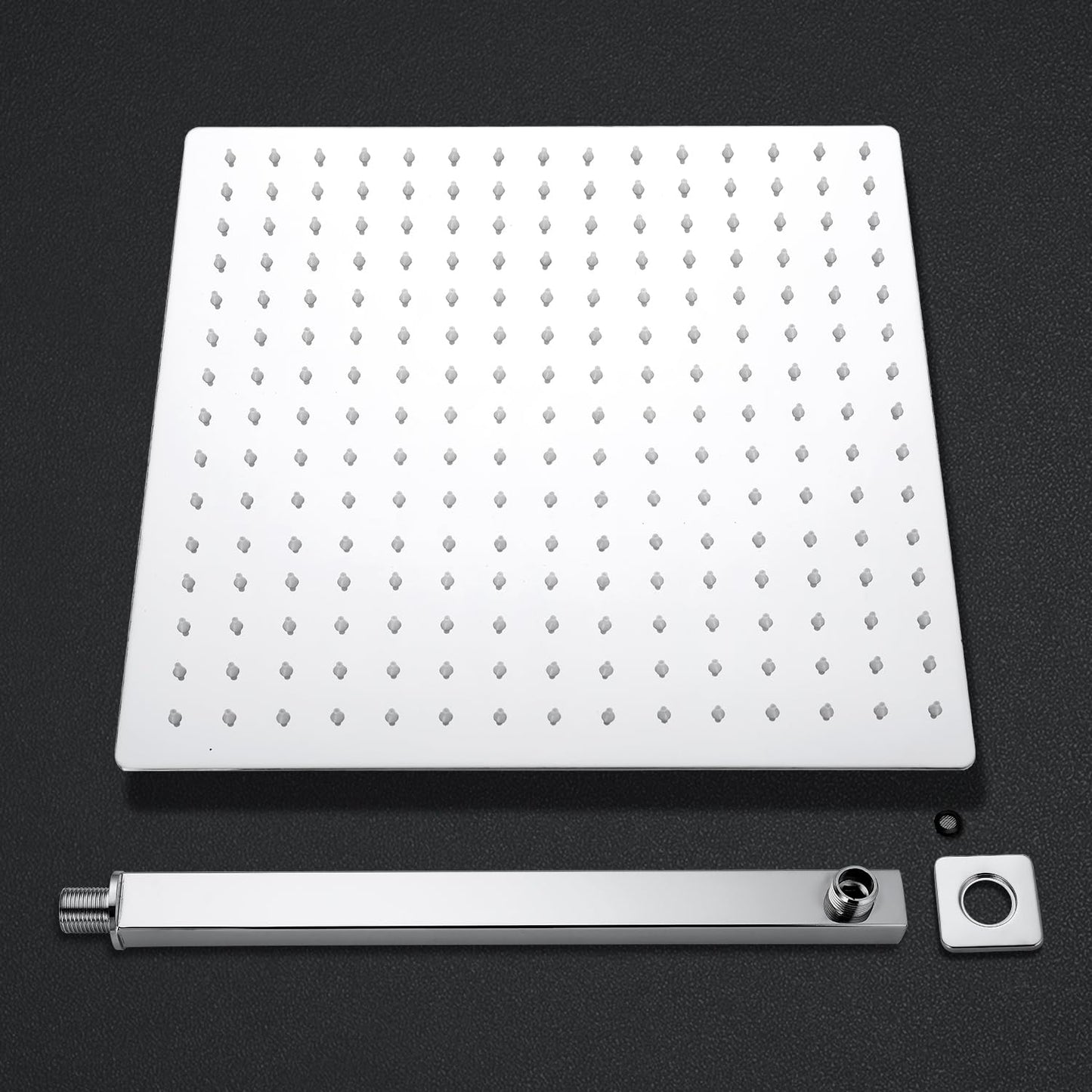JOHO pflegeleichte Kopfbrause 30cm/40cm Regendusche mit Bombenfester Brausearm Wandarm 37cm, Duschkopf aus 304 Edelstahl