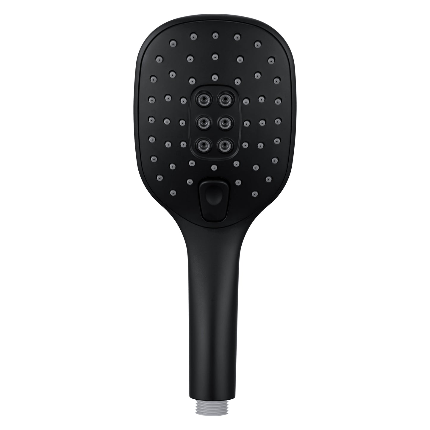 JOHO Duschkopf Handbrause mit 3 Strahlarten, Quadratisch Duschbrause aus ABS, Brausekopf mit Antikalk-Funktion Schwarz
