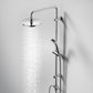 JOHO Regendusche Duschsystem ohne Duscharmatur, Edelstahl Duschset mit ABS Regenduschkopf Rund D20cm Chrom