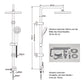 JOHO Regendusche Duschsystem ohne Duscharmatur, Edelstahl Duschset mit ABS Regenduschkopf Rund D20cm Chrom