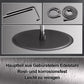 JOHO Regendusche Duschsystem mit Thermostatbatterie, Edelstahl Duschset mit Duscharmatur Komplettset, Rund Kopfbrause Gunmetal Grau