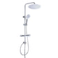 JOHO Edelstahl Regendusche Duschset mit rund Kopfbrause und Ablage Chrom