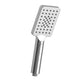 JOHO Großem Duschkopf mit 3 Strahlarten, Quadratisch Handbrause Regendusche Duschbrause aus ABS, Brausekopf mit Antikalk-Funktion für Badezimmer Chrom