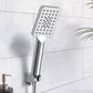 JOHO Großem Duschkopf mit 3 Strahlarten, Quadratisch Handbrause Regendusche Duschbrause aus ABS, Brausekopf mit Antikalk-Funktion für Badezimmer Chrom