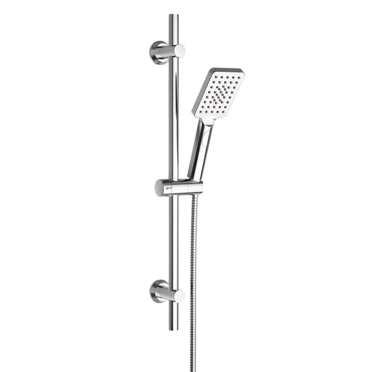 JOHO Duschset Duschbrause mit Schlauch und Halterung,  Handdusche und 0.7m Duschstange mit Brausehalterung, Chrom (DS1210CP)