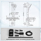 JOHO Duschset Rail Shower kit Der Duschkopf mit hohem Preis-Leistungs-Verhältnis Handbrause Duschstangeset mit Ablage schwarz (DS1210MB)