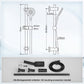 JOHO Schwarz Duschset mit Handbrause 0.7m Duschstange mit Brausehalterung Schlauch（DS1210MB)