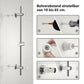 JOHO Duschset Duschstangeset mit Ablage, Rail Shower kit mit Rund Handbrause Chrom (DSD12CP)