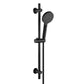JOHO Schwarz Duschset mit Handbrause 0.7m Duschstange mit Brausehalterung Schlauch (DSD12MB)