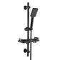 JOHO Duschset Rail Shower kit Der Duschkopf mit hohem Preis-Leistungs-Verhältnis Handbrause Duschstangeset mit Ablage schwarz (DS1210MB)