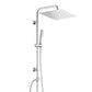 JOHO Edelstahl Duschsystem Duschset Überkopfbrauseset mit 92CM Duschstange Eckig