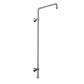 OHO Edelstahl Duschstange mit Variable Wandbefestigungen, Wandstange Regendusche Brausearm Brausestange Duschsäule mit fester Länge 92cm Chrom