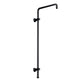 JOHO Edelstahl Duschstange mit Variable Wandbefestigungen, Wandstange Regendusche Duschrohr Brausearm Brausestange Duschsäule mit fester Länge 92cm, Duschsystem Zubehör Schwarz