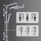 JOHO Edelstahl Duschsystem ohne Duscharmatur Chrom Regenduschset mit ABS Kopfbrause 20x20cm