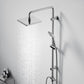 JOHO Edelstahl Duschsystem ohne Duscharmatur Chrom Regenduschset mit ABS Kopfbrause 20x20cm