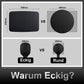 JOHO Thermostat Duschsystem Duschset mit 3 Strahlarten Handbrause matt schwarz (XXL Kopfbrause 35x25cm)