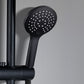 JOHO Runde Duschkopf mit Schlauch,3 Strahlarten Handbrause Duschbrause mit Brauseschlauch 150cm Schwarz