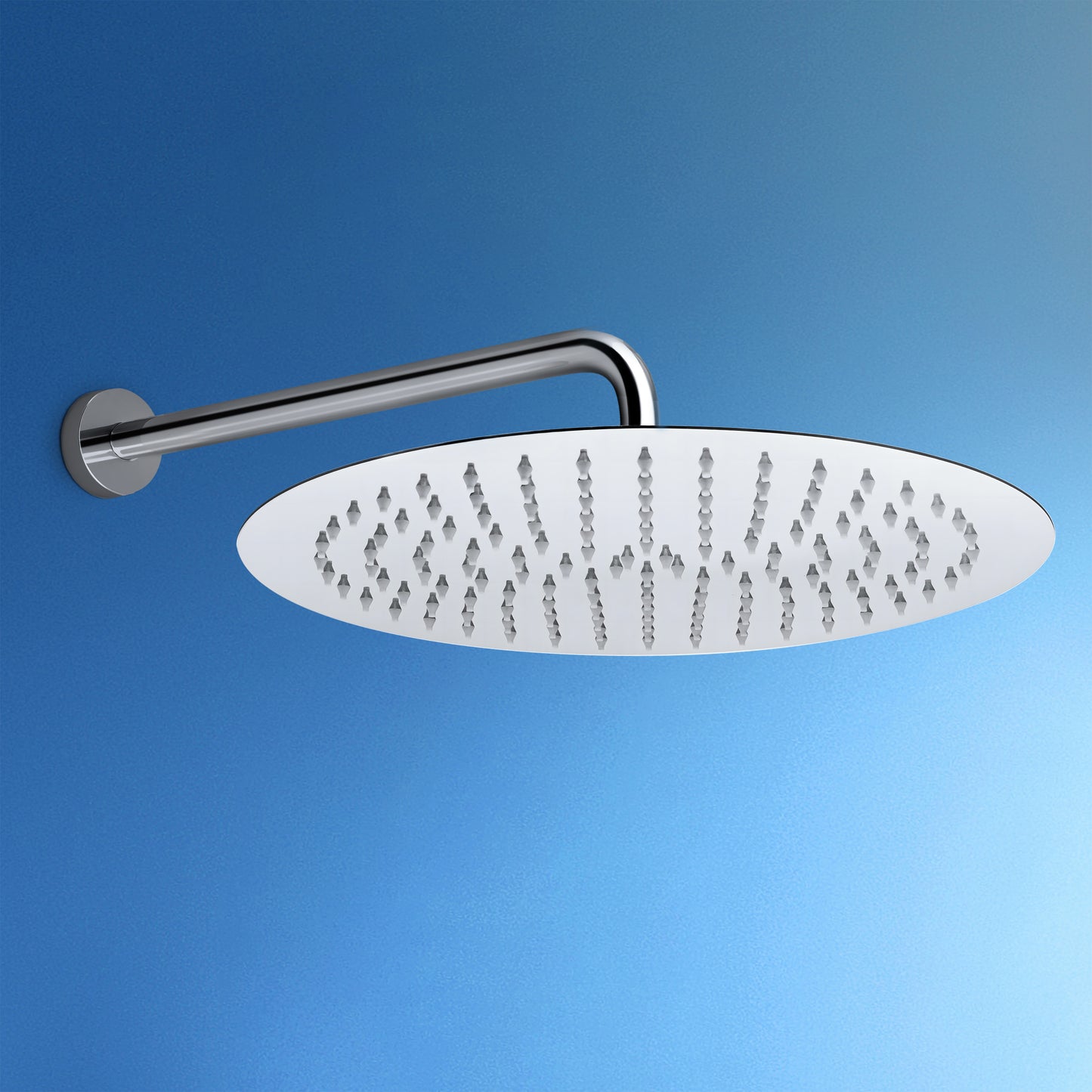 JOHO Regendusche Duschkopf aus Edelstahl mit Anti-Kalk-Düsen, groß 40cm Kopfbrause Set Rund Einbauduschköpfe Duschkopf Regenbrause Brausekopf mit Bombenfester Brausearm Wandarm (D40cm/40cm)