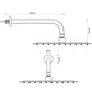 JOHO Regendusche Duschkopf groß Rund 30cm Überkopfbrauseset aus 304 Edelstahl mit Bombenfester Brausearm Wandarm (D30cm/40cm)