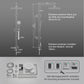 JOHO Regendusche Duschset ohne Armatur, Edelstahl Duschsystem mit Ablage, Duschstange set mit Kopfbrause ABSD20cm