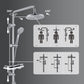 JOHO Regendusche Duschsystem ohne Duscharmatur, Edelstahl Duschset mit ABS Regenduschkopf Rund D20cm Chrom