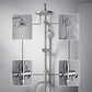 JOHO Regendusche Duschsystem ohne Duscharmatur, Edelstahl Duschset mit ABS Regenduschkopf Rund D20cm Chrom