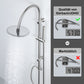 JOHO Regendusche Duschsystem mit Duschablage, Rund Kopfbrause und U Duschstange 92cm Chrom