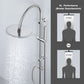 JOHO Regendusche Duschsystem mit Rund Kopfbrause und U Duschstange 92cm  Chrom