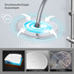 JOHO Regendusche Duschsystem mit Duschablage, Rund Kopfbrause und U Duschstange 92cm Chrom