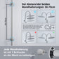 JOHO Regendusche Duschsystem mit Duschablage, Rund Kopfbrause und U Duschstange 92cm Chrom
