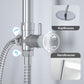JOHO Regendusche Duschsystem mit Duschablage, Rund Kopfbrause und U Duschstange 92cm Chrom
