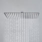 JOHO pflegeleichte Regendusche Duschkopf aus 304 Edelstahl, Hochdruck Kopfbrause Einbauduschköpfe Brausekopf mit Anti-Kalk-Düsen 35x25cm Chrom