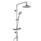 JOHO Regendusche Duschset ohne Armatur, Edelstahl Duschsystem mit Ablage, Duschstange set mit Kopfbrause ABSD20cm