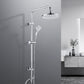 JOHO Regendusche Duschsystem ohne Duscharmatur, Edelstahl Duschset mit ABS Regenduschkopf Rund D20cm Chrom