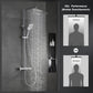 JOHO Duschsystem mit Thermostatarmatur Mischbatterie, Edelstahl Regendusche mit XXL Kopfbrause Chrom