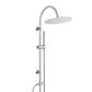 JOHO Regendusche Duschsystem mit Rund Kopfbrause und U Duschstange 92cm  Chrom