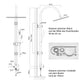 JOHO Regendusche Duschsystem mit Rund Kopfbrause und U Duschstange 92cm  Chrom