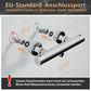 JOHO Thermostat Duscharmatur mit Duschstangen-Set, Thermostat-Brausebatterie mit Brausegarnitur, Thermostat Mischbatterie Dusche + Edelstahl Brausestangeset 70cm, Rund Chrom