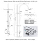 JOHO Regendusche Duschsystem mit Duschablage, Rund Kopfbrause und U Duschstange 92cm Chrom