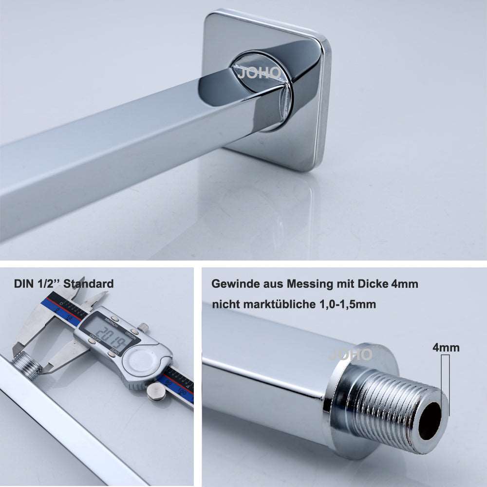 JOHO Bombenfester Brausearm für Kopfbrause 37CM