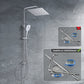 JOHO 304 Edelstahl Regendusche Duschsystem Massagedusche mit eckige Kopfbrause Chrom